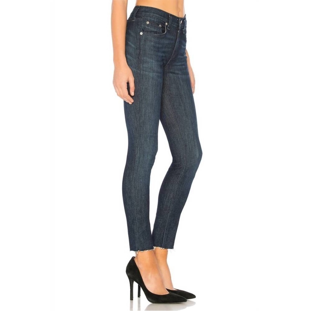 RAG&BONE High Rise Ankle Skinny Jeans in Tonal River Wash - Picture 2 of 13